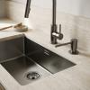 Pure.Sink Elite Steel Shine built-in soap dispenser PVD Gun Metal, refillable from above PS9010-61